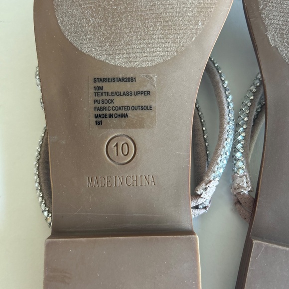 Steve Madden Textile Glass Upper  Sandals Flip Flops size 10 - Picture 13 of 15